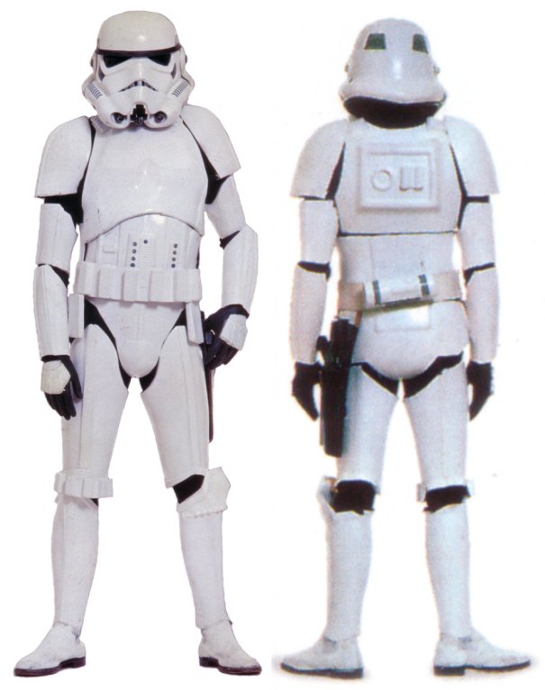 Captured Stormtrooper Armor. Notoriously difficult to see out of.