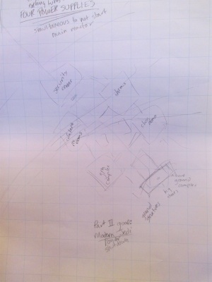 Close Up of Ruins Area Sketch